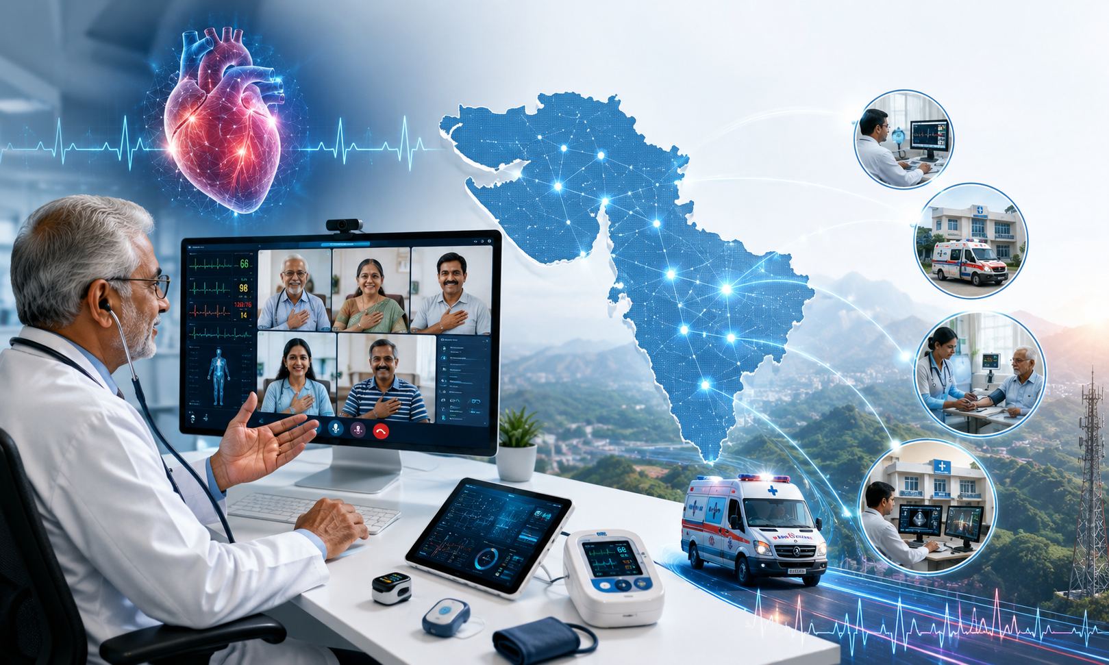 Dr. Pavan Kumar's Western India telemedicine cardiac programme